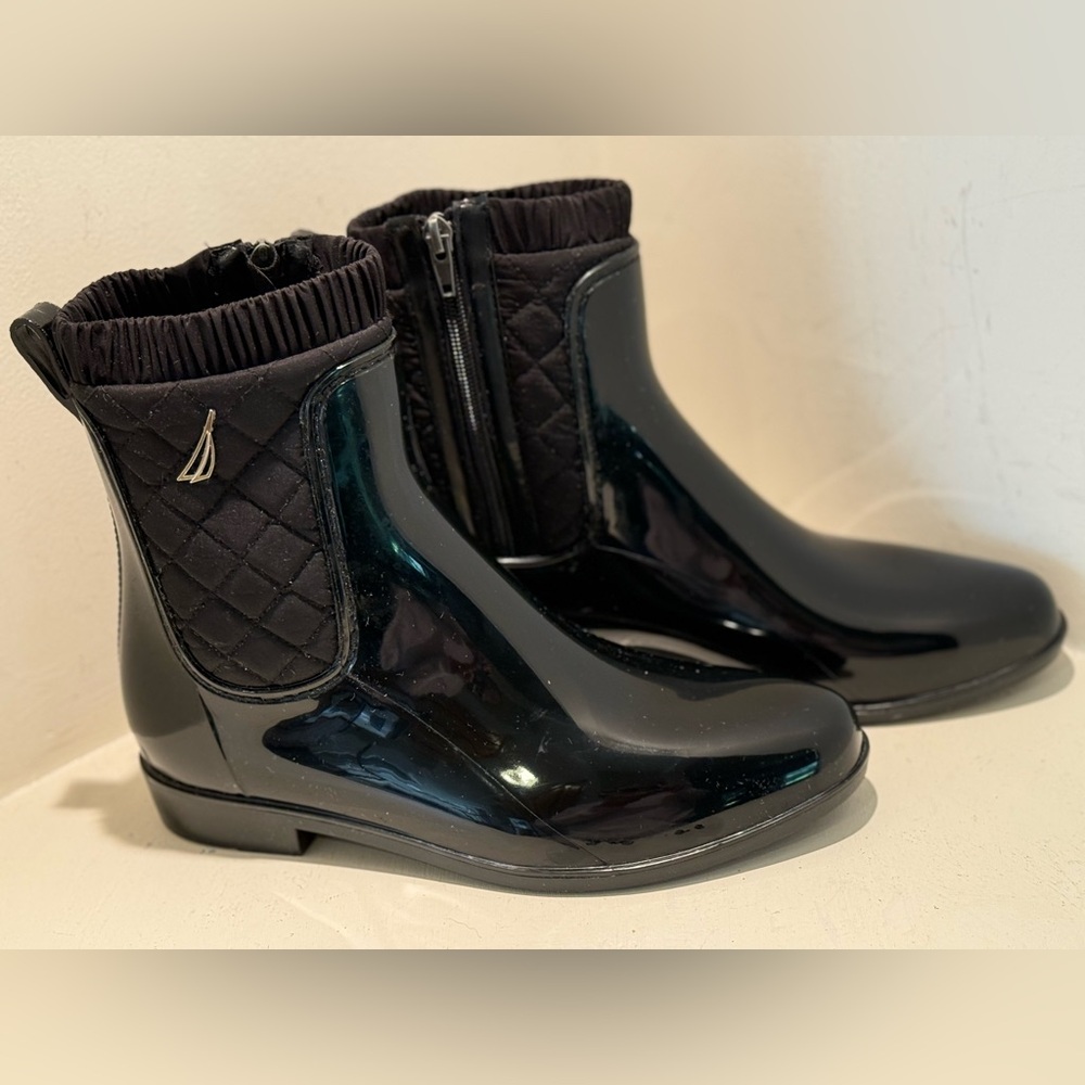 Nautica Sherlyn Womens Ankle Stringer Rubber Quilted Rain Boots Size 9
